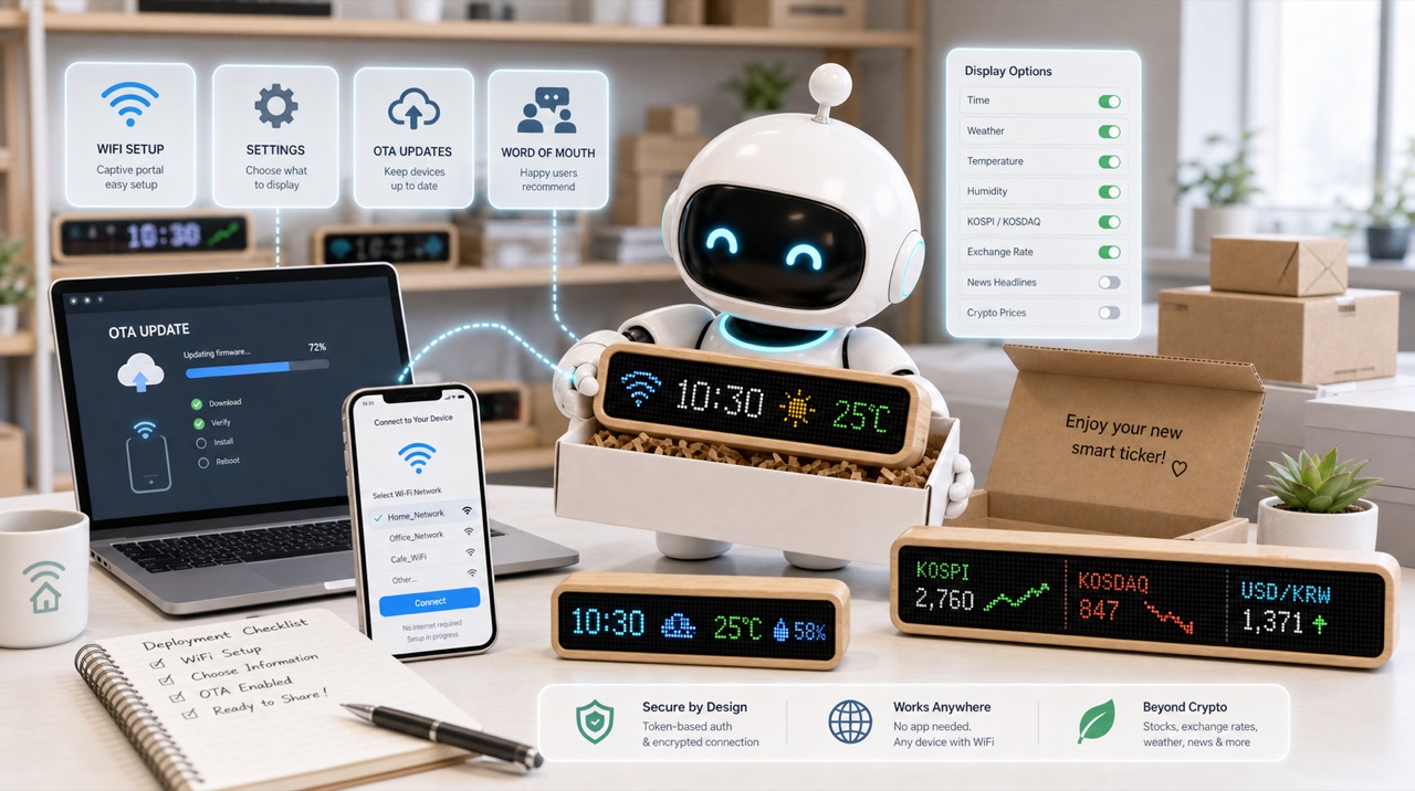 [IoT DIY 5편] 개인용 토이 프로젝트를 상용 배포 레벨로 업그레이드: Captive Portal, 웹 설정 UI, OTA 무선 업데이트 구현 노하우