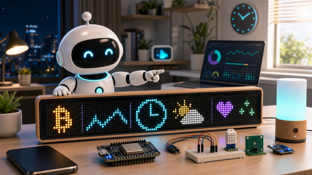 [IoT DIY Part 1] Vertical Market Ticker with ESP8266 and 16 Dot-Matrix Modules: Hardware Design, Zone Splitting, and Power Troubleshooting